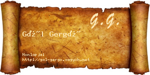 Gál Gergő névjegykártya
